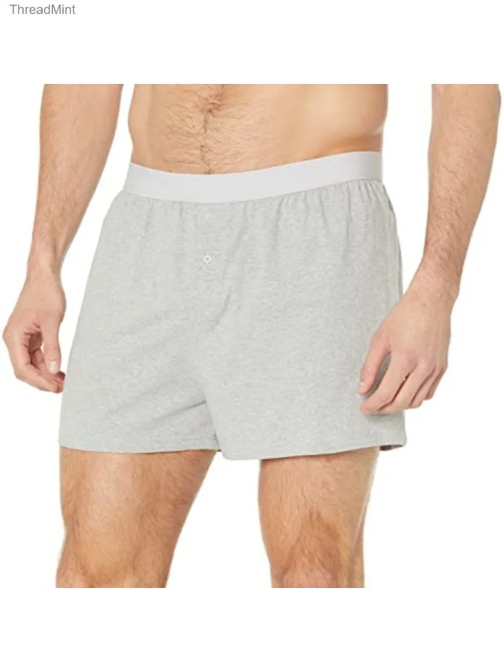 Men's Cotton Jersey Boxer Shorts Breathable Relaxed Fit 5 Pack